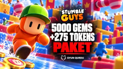 Stumble Guys - 5000 Gems + 275 Tokens